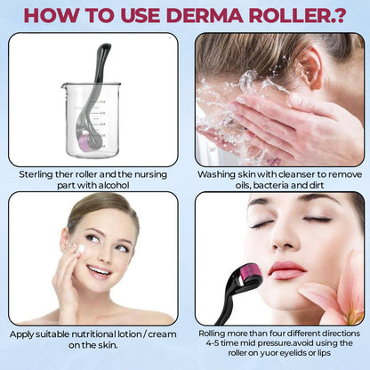 Derma Roller with 540 Titanium Microneedle for Hair